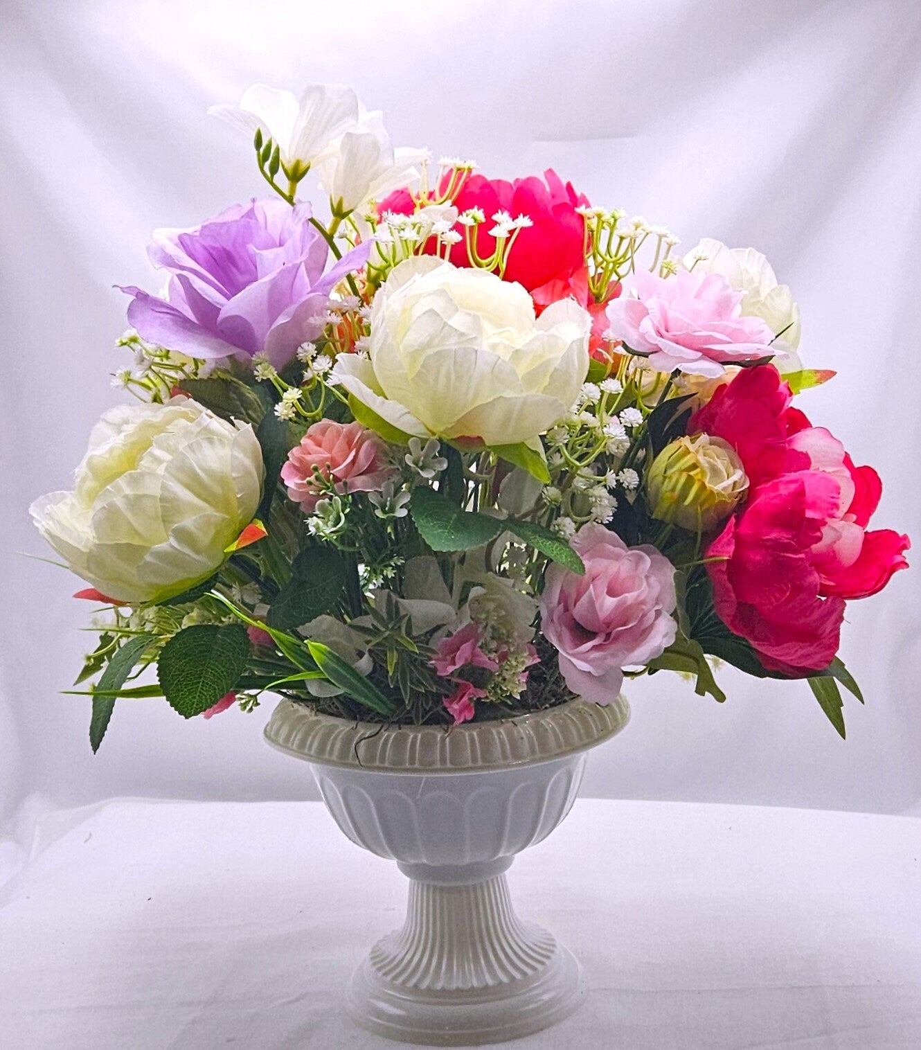 Stunning Peonies Roses Bouquet, Flower Arrangement, Centerpiece, Gift for Anniversaries, Birthdays, Special Gift