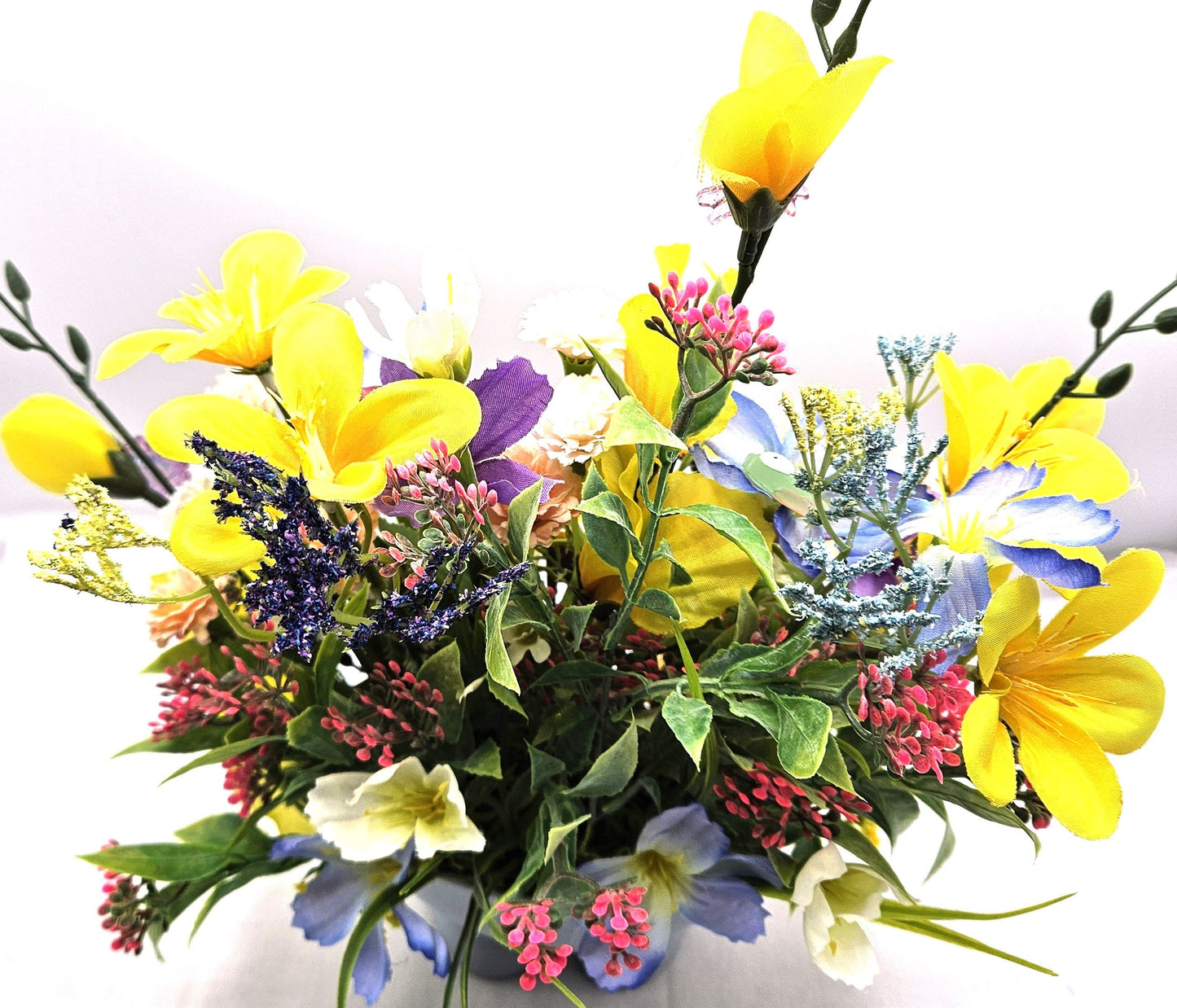 Tropical Mermaid Floral Arrangements, 2 Options, Pink/Blue or Yellow/Blue Multi Color Themes, Whimsical Cute Mermaids and Other Sea Life