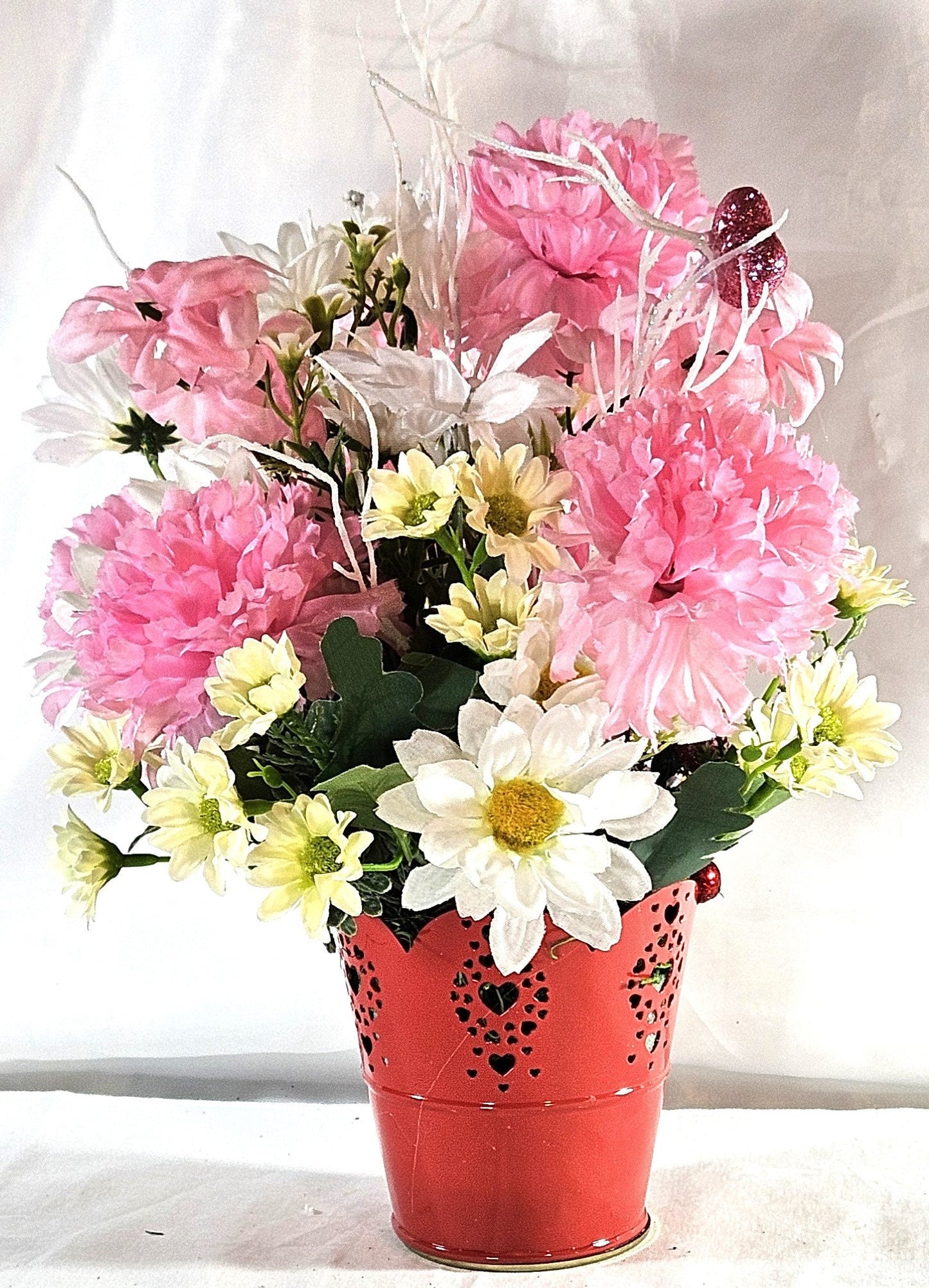 Romantic Grandparents Flower Arrangement, Love Grandma, Love Grandpa, Grandparents Flower Centerpiece