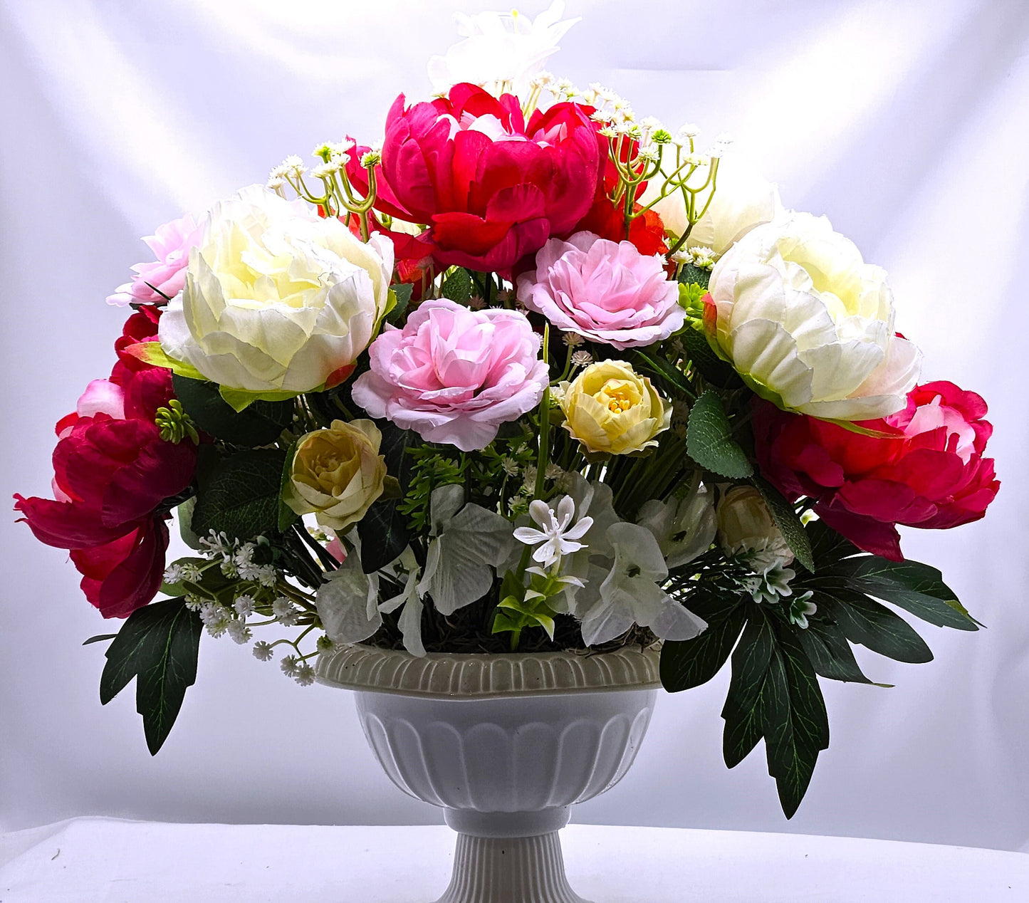Stunning Peonies Roses Bouquet, Flower Arrangement, Centerpiece, Gift for Anniversaries, Birthdays, Special Gift