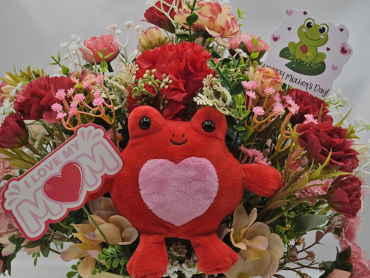 Vibrant Flower Gift Idea, Happy/B irthday/Thinking of You/Happy Mother's Day/You are Special/3 Choices/Frog/Sloth/Teddy Bear/Cheerful/Bright
