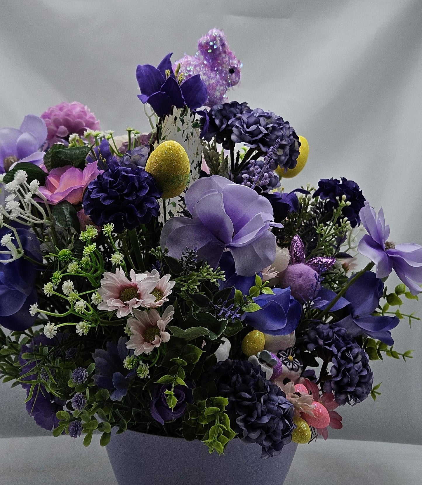 Easter Cross Floral "By This We Know Love Because Jesus Christ Laid Down His Life For Us" Quote/Sheep/Blue/Yellow/Greenery/Happy Easter