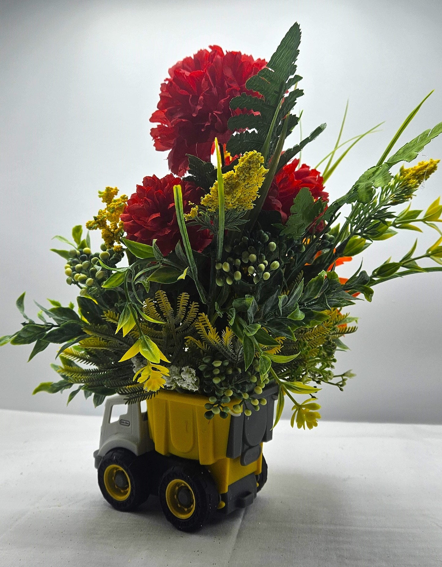 Masculine Father's Day Gift, Dump Truck With Wildflowers2 Options to Choose, Multi-color Wildflowers, Unique Debonair Gift