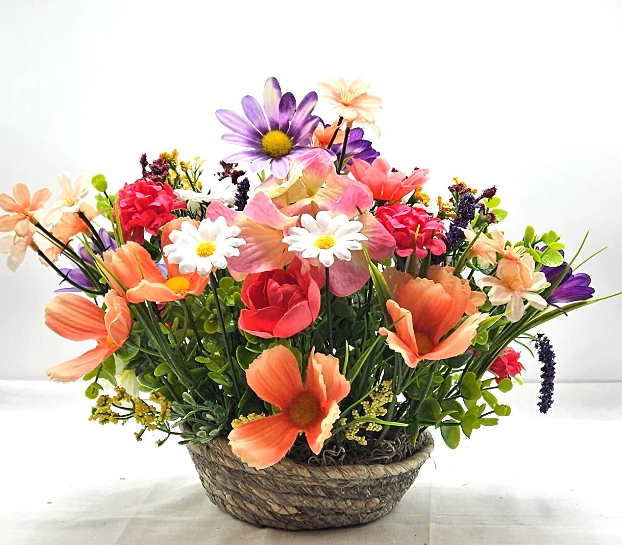 Cat Lover Flower Arrangement, Whimsical Potty Trained Cat Floral Arrangement - Unique Cat Lover Decor, Potty Train Your Cat Centerpiece