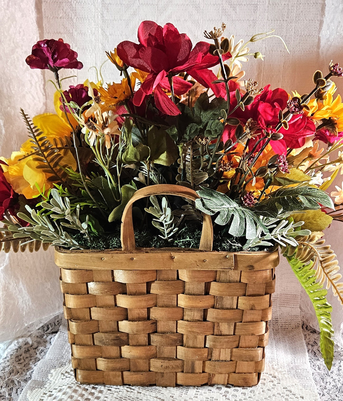 Artificial Flower Arrangement Centerpiece Featuring Faux Carnation Koala Mom & Baby