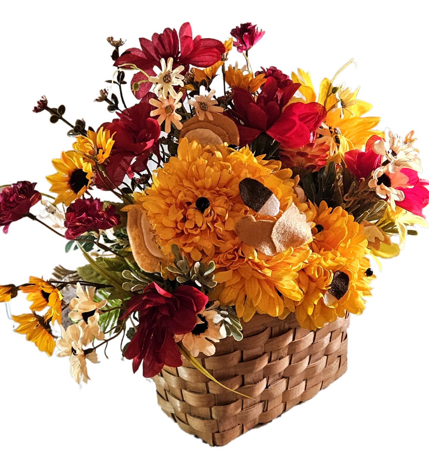 Artificial Flower Arrangement Centerpiece Featuring Faux Carnation Koala Mom & Baby