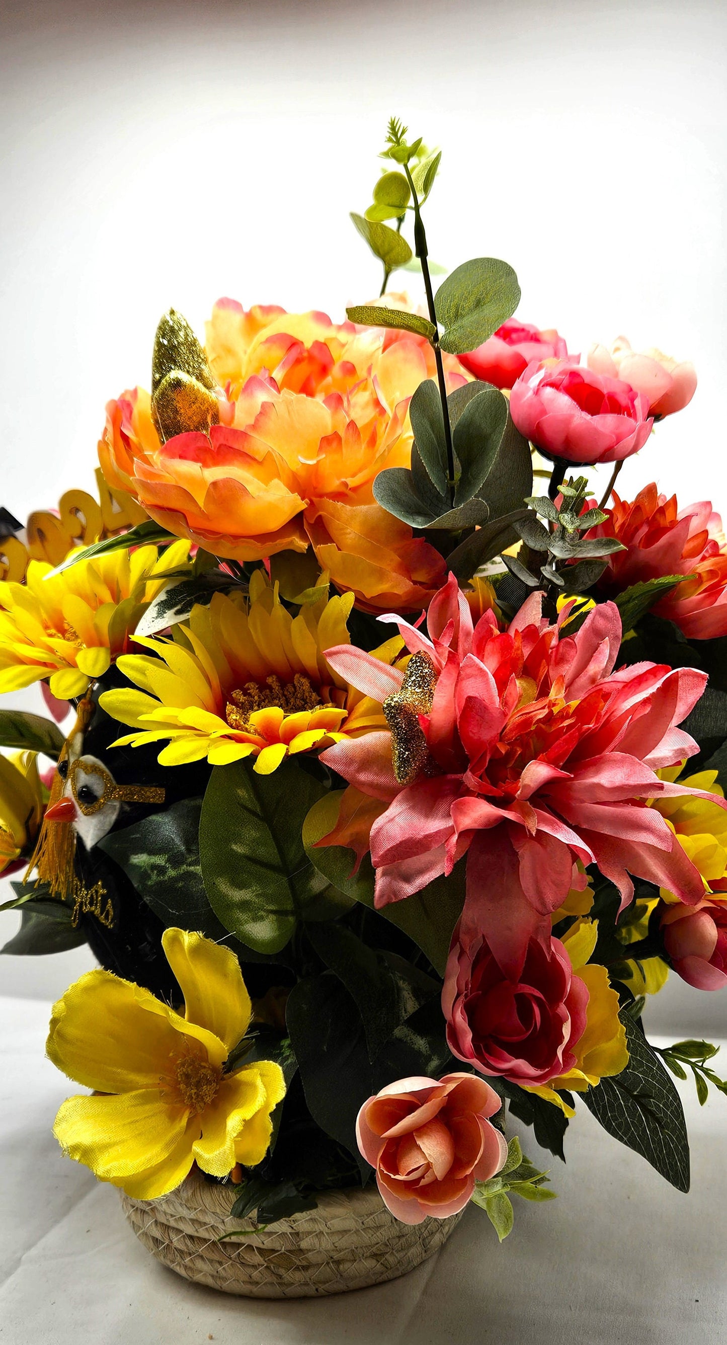 2024 Graduate Bird Flower Arrangement - Unique Senior High School & College Graduation Centerpiece - Gift