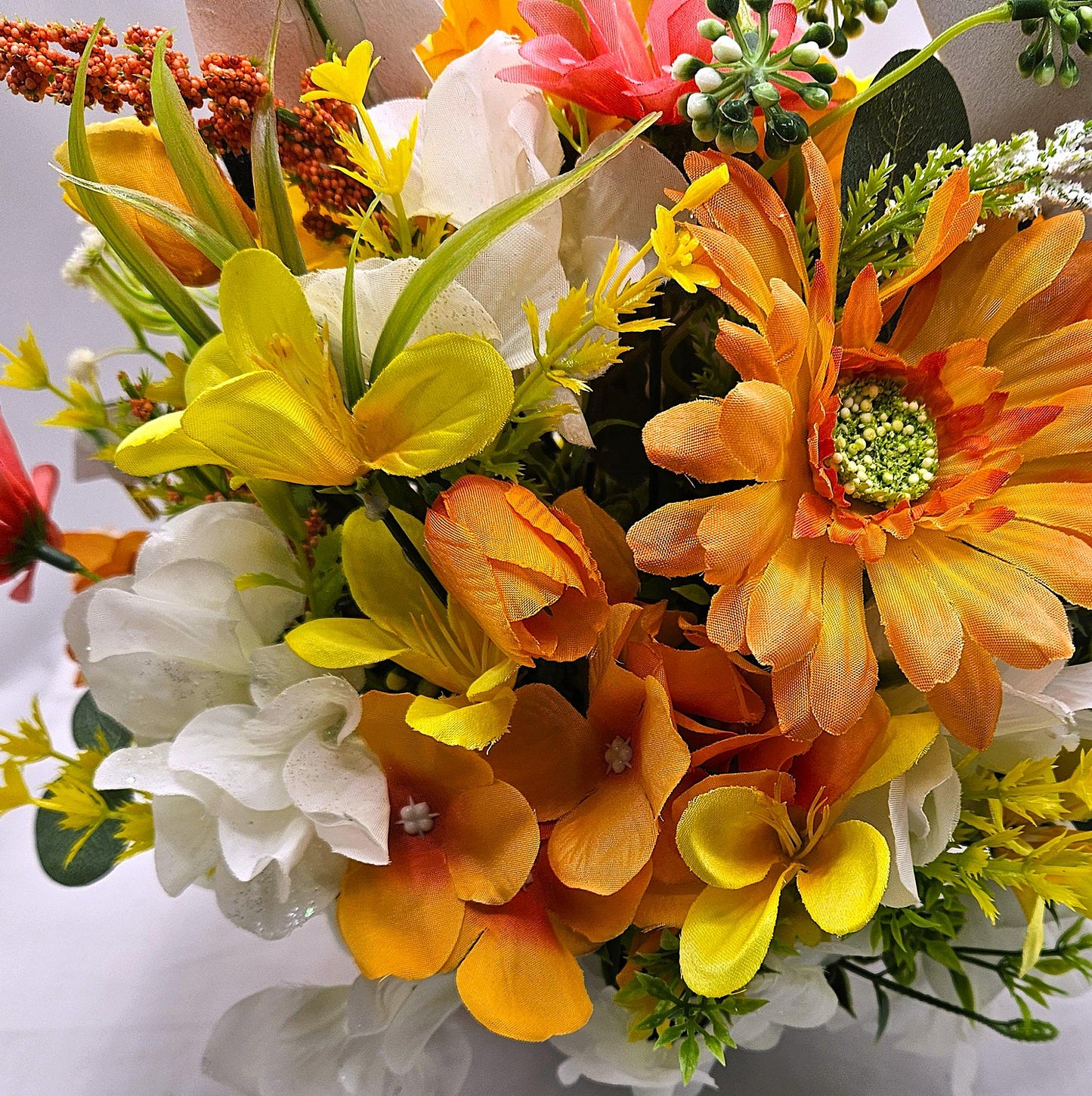 Graduation Flower Arramgements, 2 Choices, Blue and Yellow Congrats Grad or Orange and Yellow Reach for the Stars, Graduate Gift/Decor