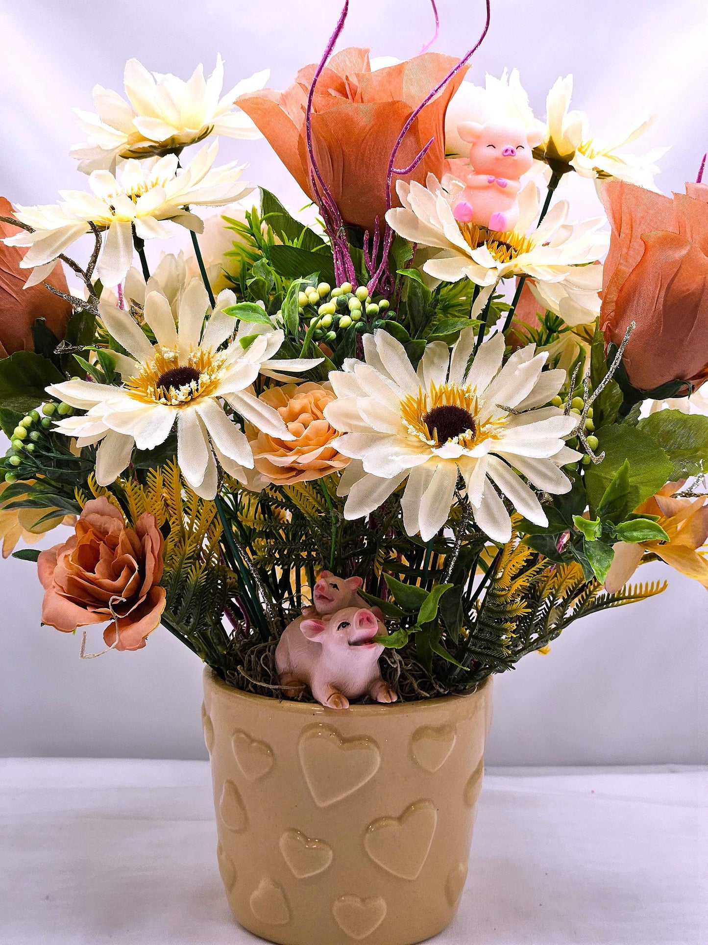 Say It With Flowers/Unique Gifts for Any Occasion/Two Options - Cute Mom/Baby Pig or Adorable Chihuahua Pups/Bithday, Get Well, Love You