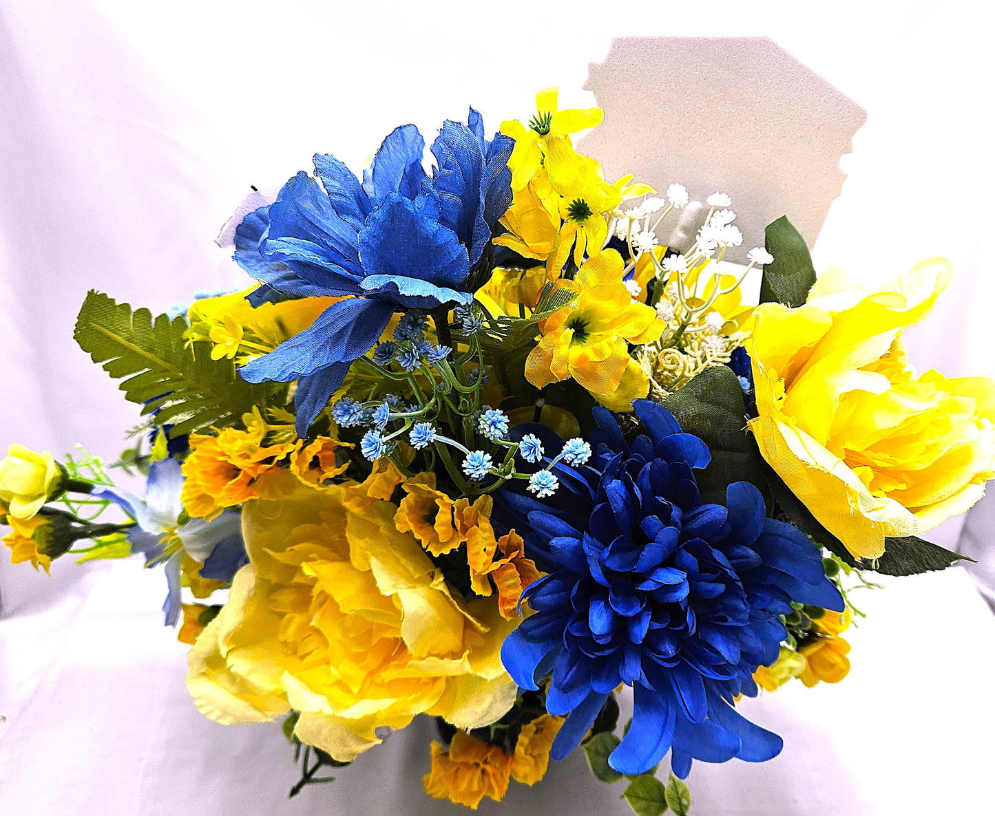 Graduation Flower Arramgements, 2 Choices, Blue and Yellow Congrats Grad or Orange and Yellow Reach for the Stars, Graduate Gift/Decor