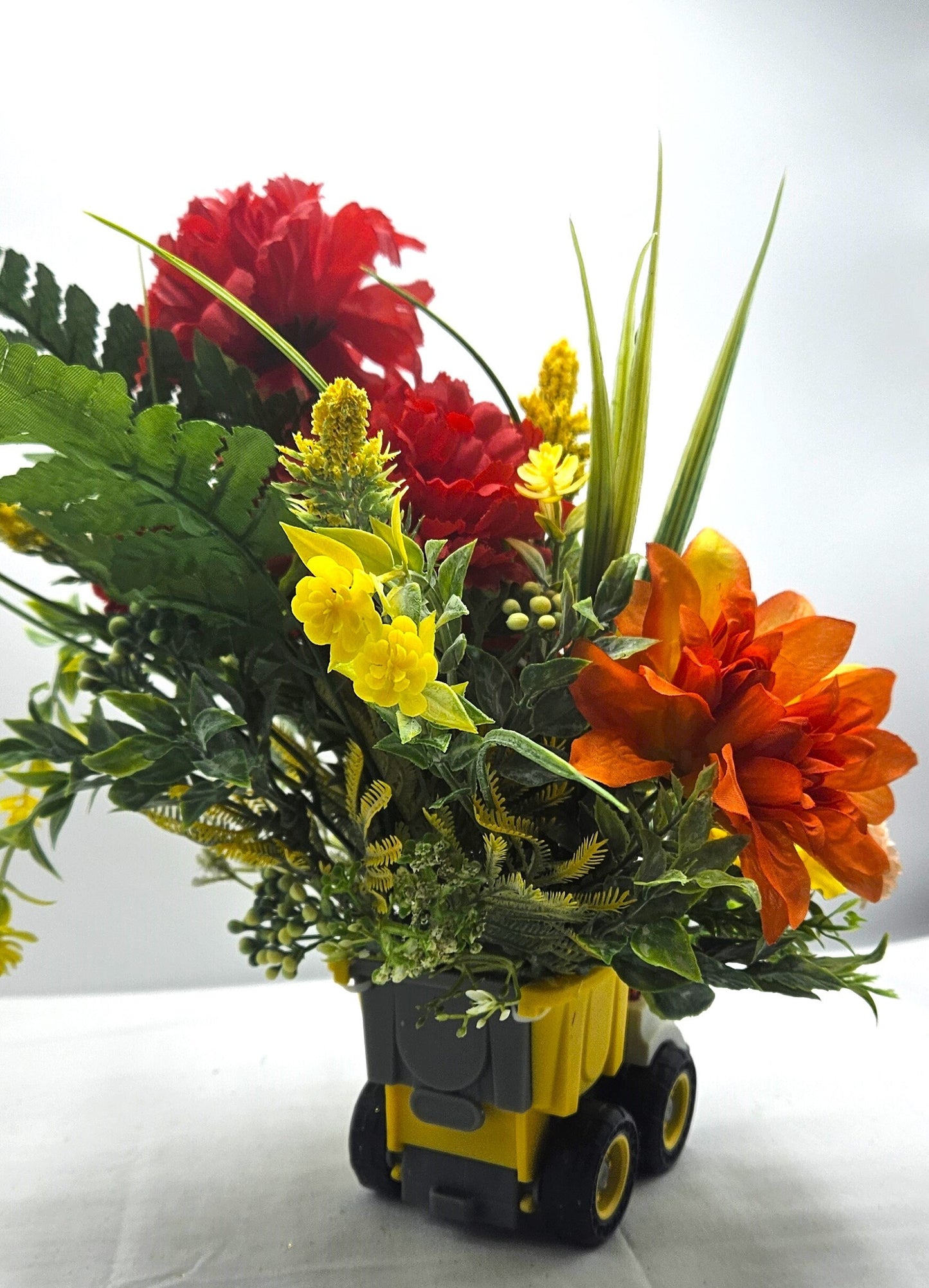 Masculine Father's Day Gift, Dump Truck With Wildflowers2 Options to Choose, Multi-color Wildflowers, Unique Debonair Gift