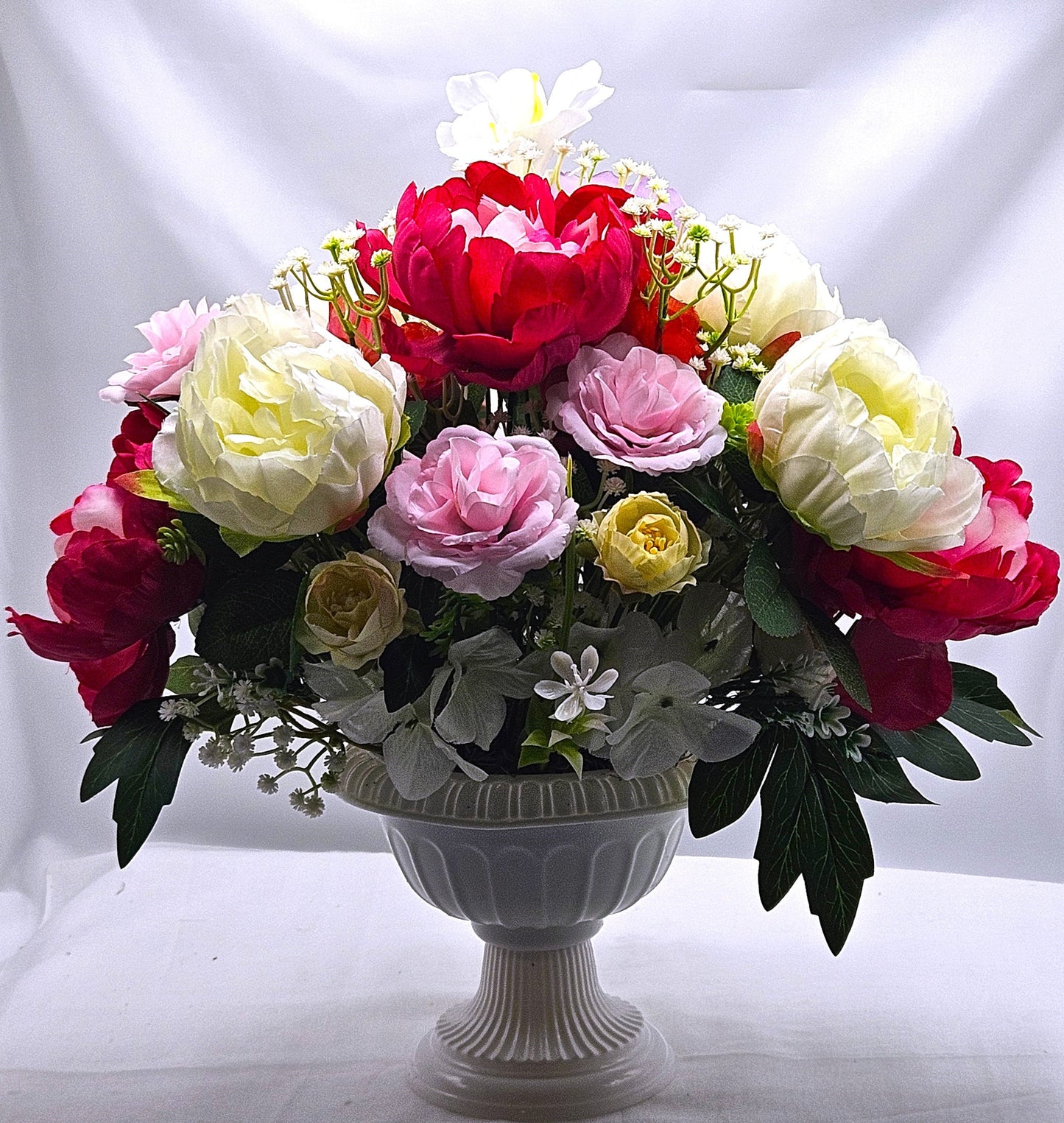 Stunning Peonies Roses Bouquet, Flower Arrangement, Centerpiece, Gift for Anniversaries, Birthdays, Special Gift