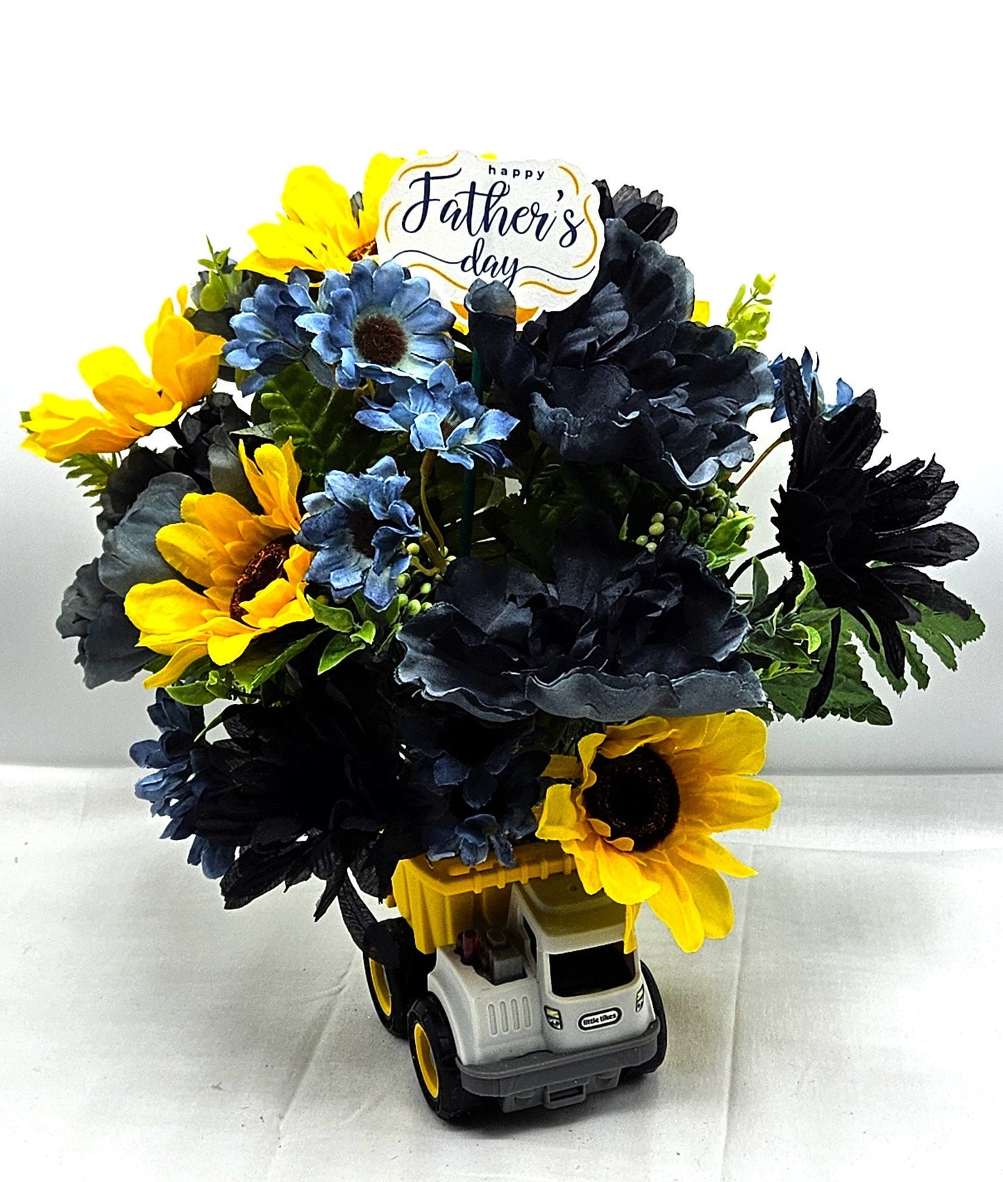 Masculine Father's Day Gift, Dump Truck With Wildflowers2 Options to Choose, Multi-color Wildflowers, Unique Debonair Gift