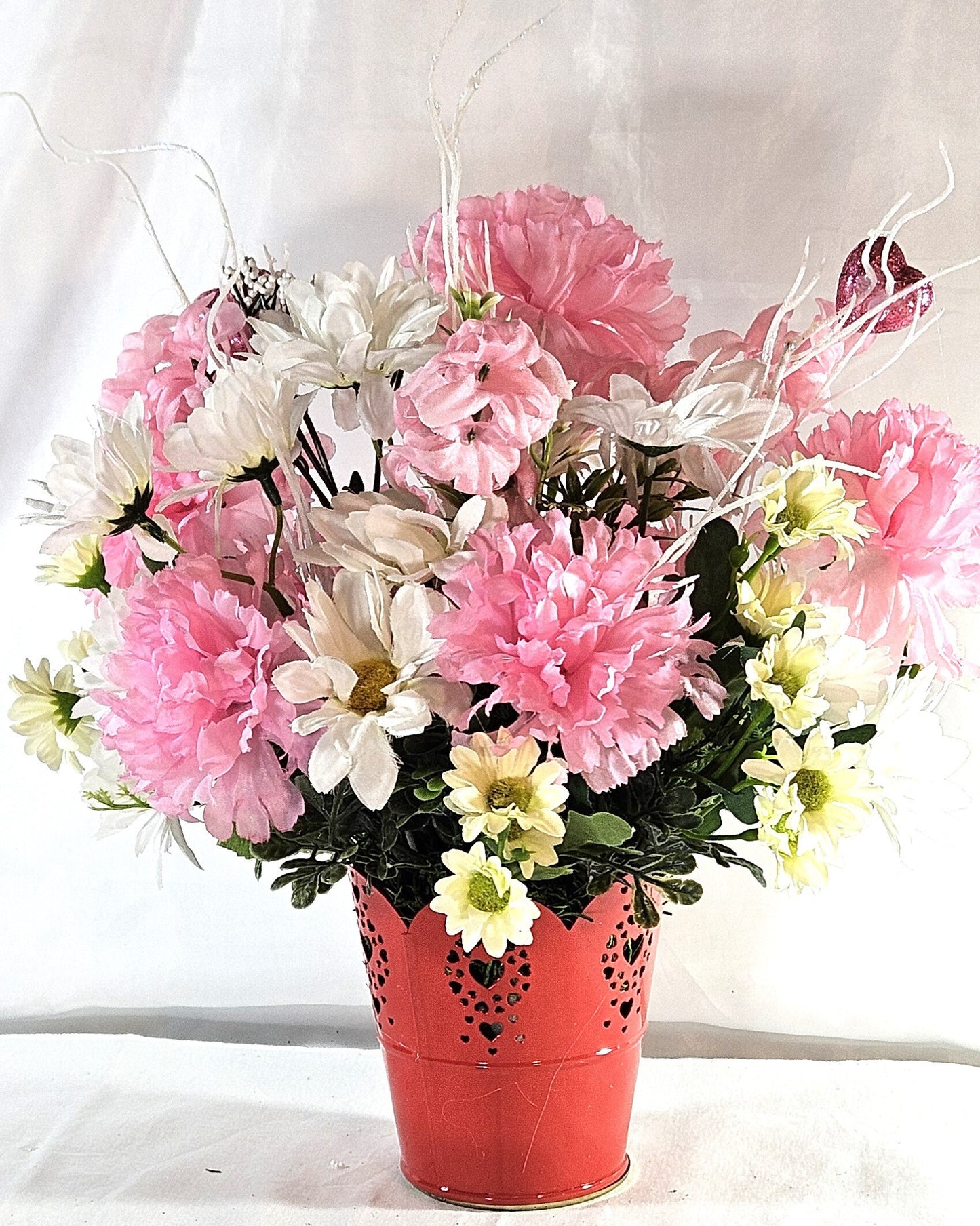 Romantic Grandparents Flower Arrangement, Love Grandma, Love Grandpa, Grandparents Flower Centerpiece