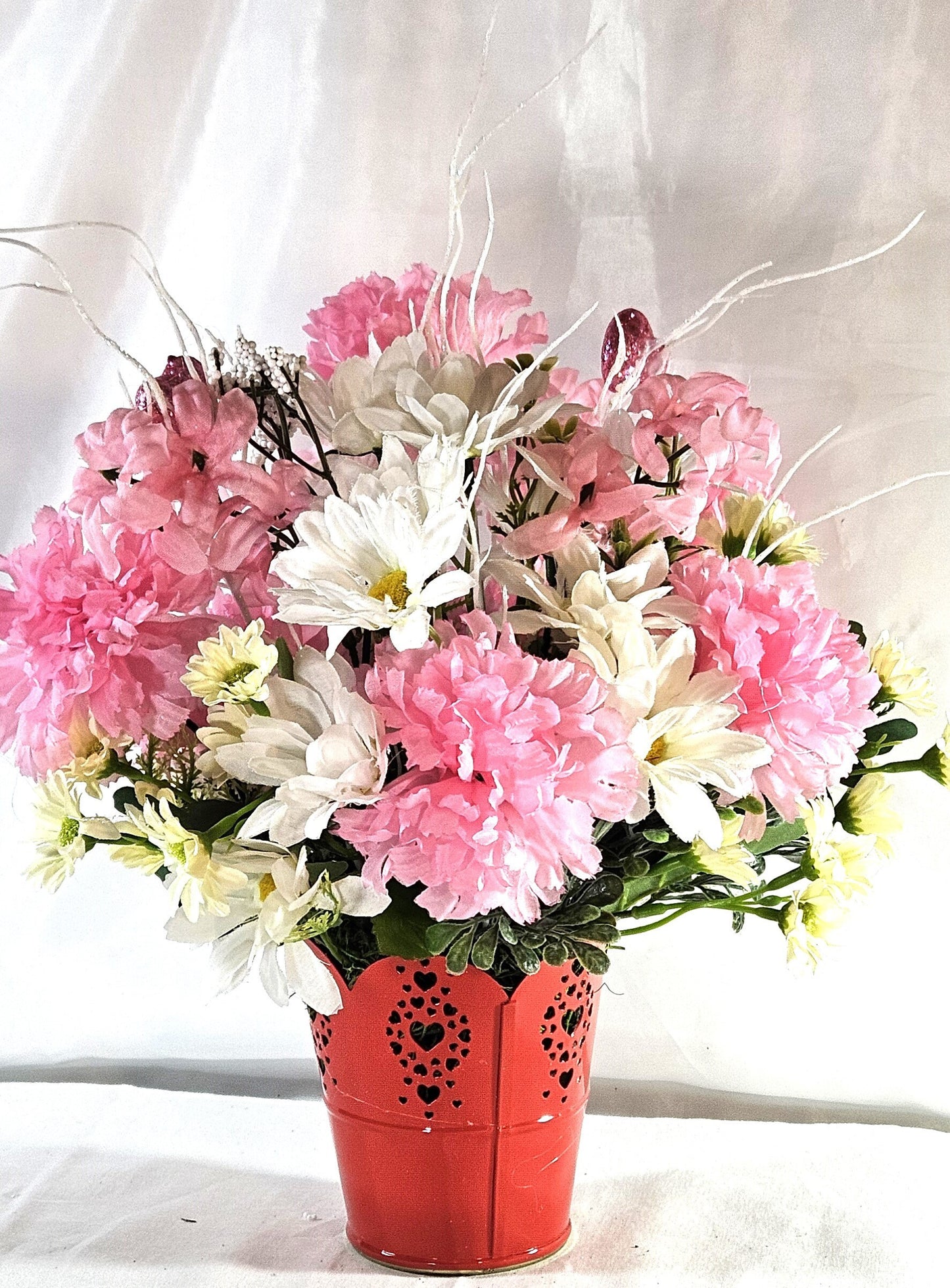 Romantic Grandparents Flower Arrangement, Love Grandma, Love Grandpa, Grandparents Flower Centerpiece