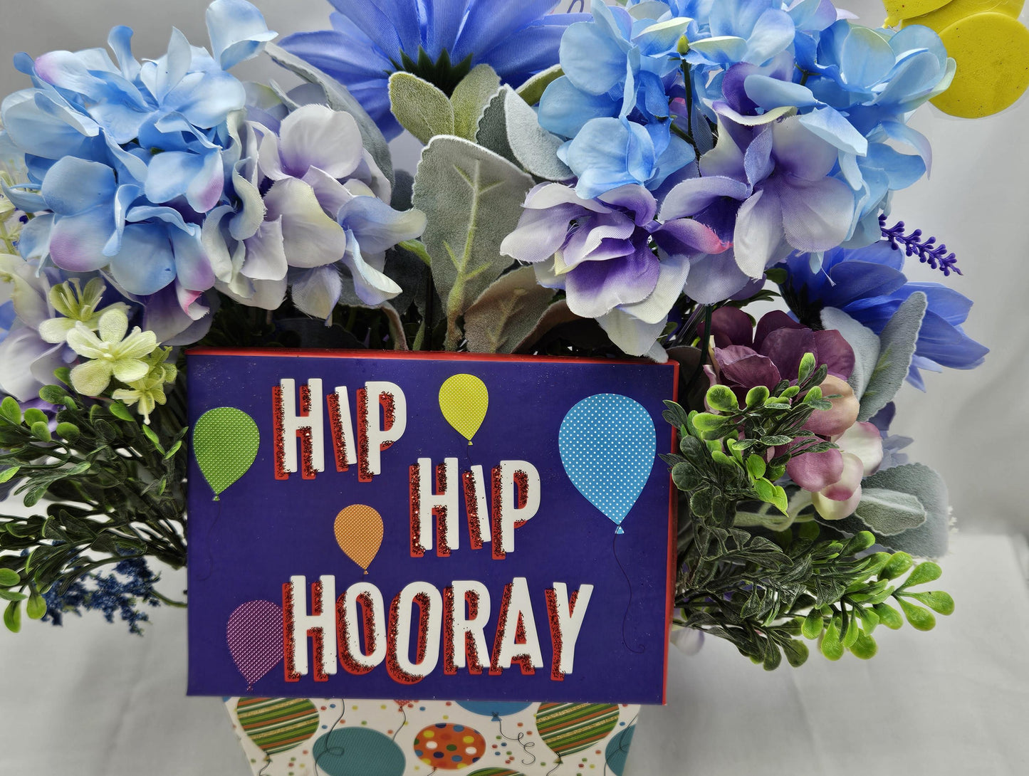Happy Birthday Floral Arrangements/Gift in a Box/Two Options, Colorful Wildflowers or Delicate Dahlias/Other Blooms/Birthday Accents