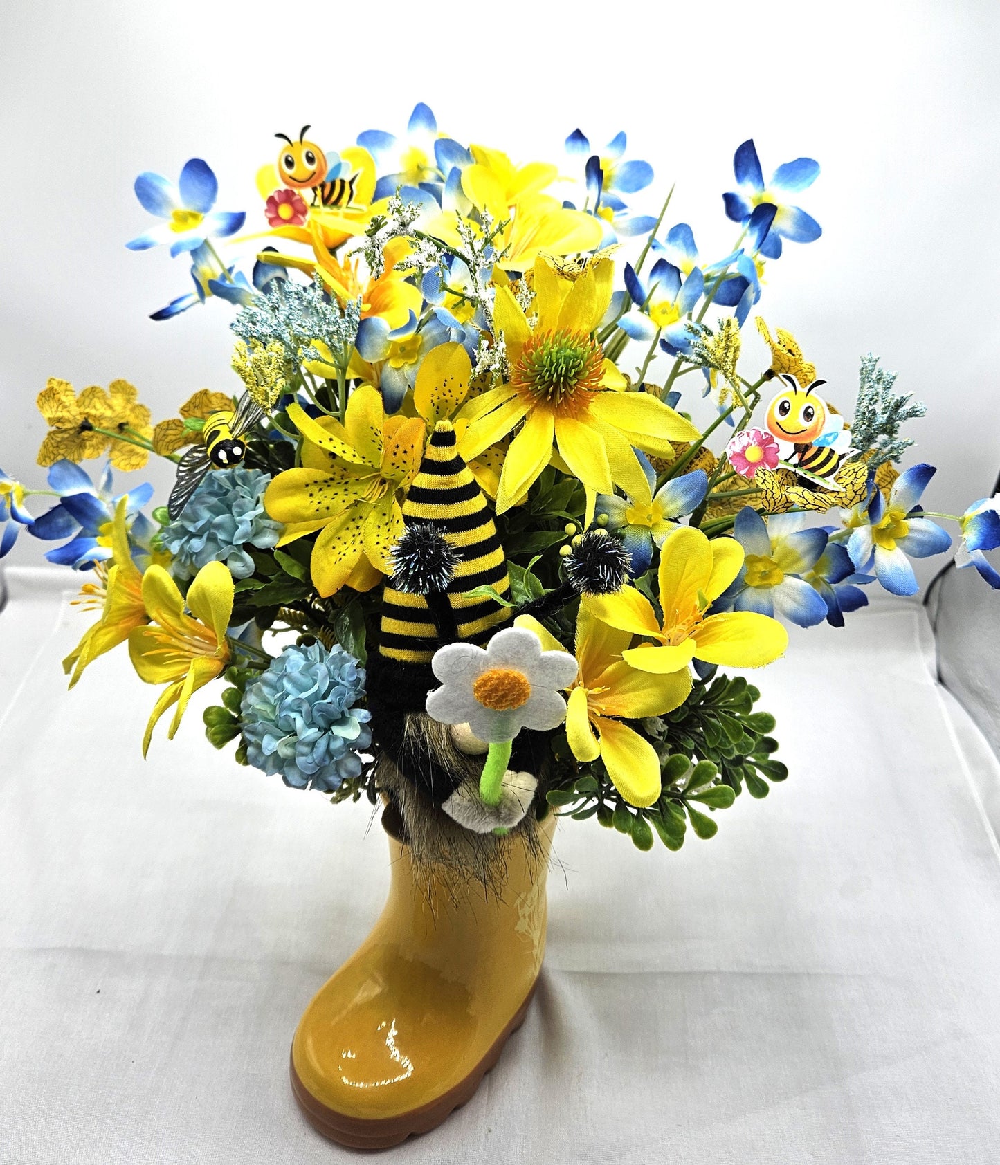 Bees for the Nature Lover, 5 Options, Bee and Gnome Accents, Bee Signs and Wildflowers in Yellows, Blues, Purples and Pinks, Honey Bees