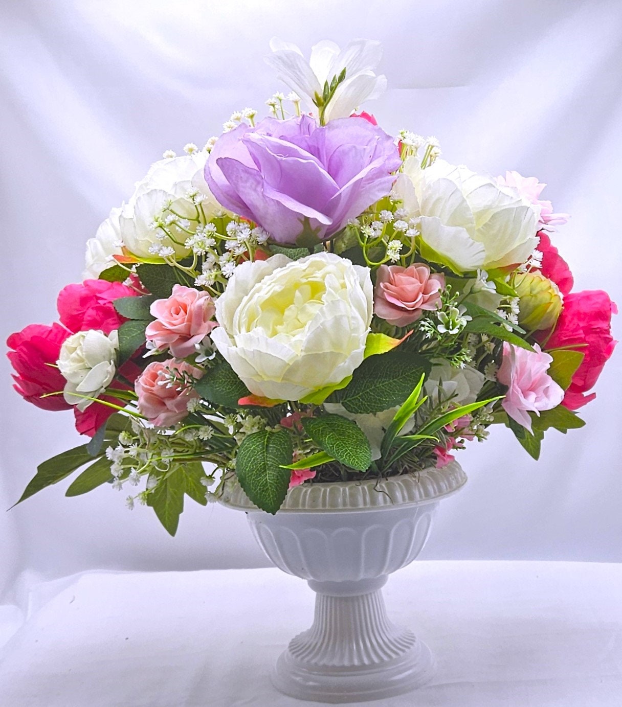 Stunning Peonies Roses Bouquet, Flower Arrangement, Centerpiece, Gift for Anniversaries, Birthdays, Special Gift