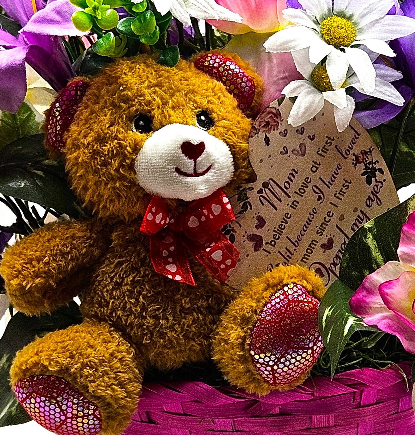 Purple Roses Gift, Floral Centerpiece, Unique Gift for Her, Special Day Present, Handmade Flower Arrangement, Birthday Gift