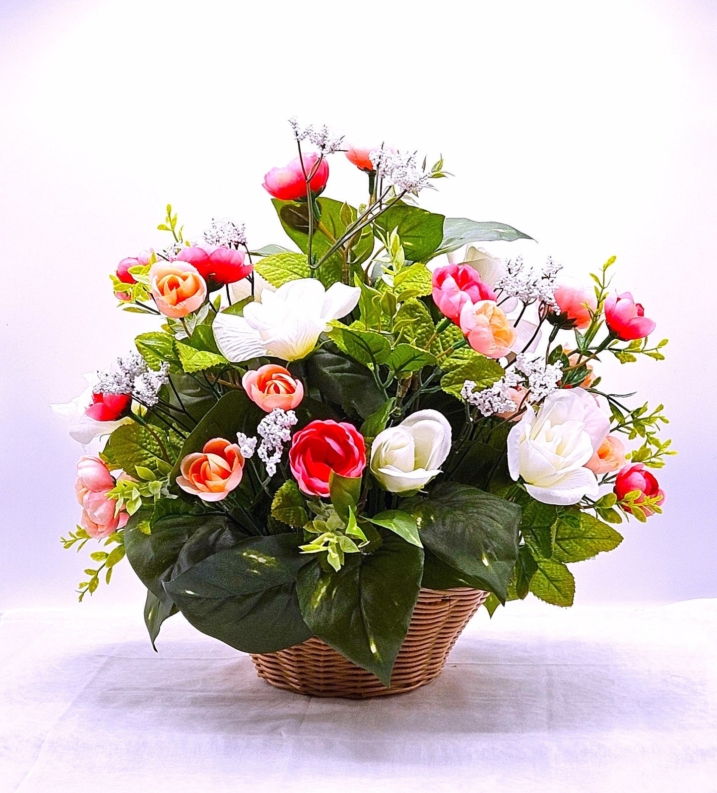 I Love You Slow Much" Sloth Themed Floral Decor, Cute Pink & White Arrangement with Hearts, Perfect Love Gift