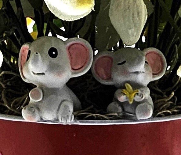 Congratulations Elephant Flower Arrangement - Yellow & White Flowers in Red Bucket, with Heartfelt Messages, Congratulations Gift