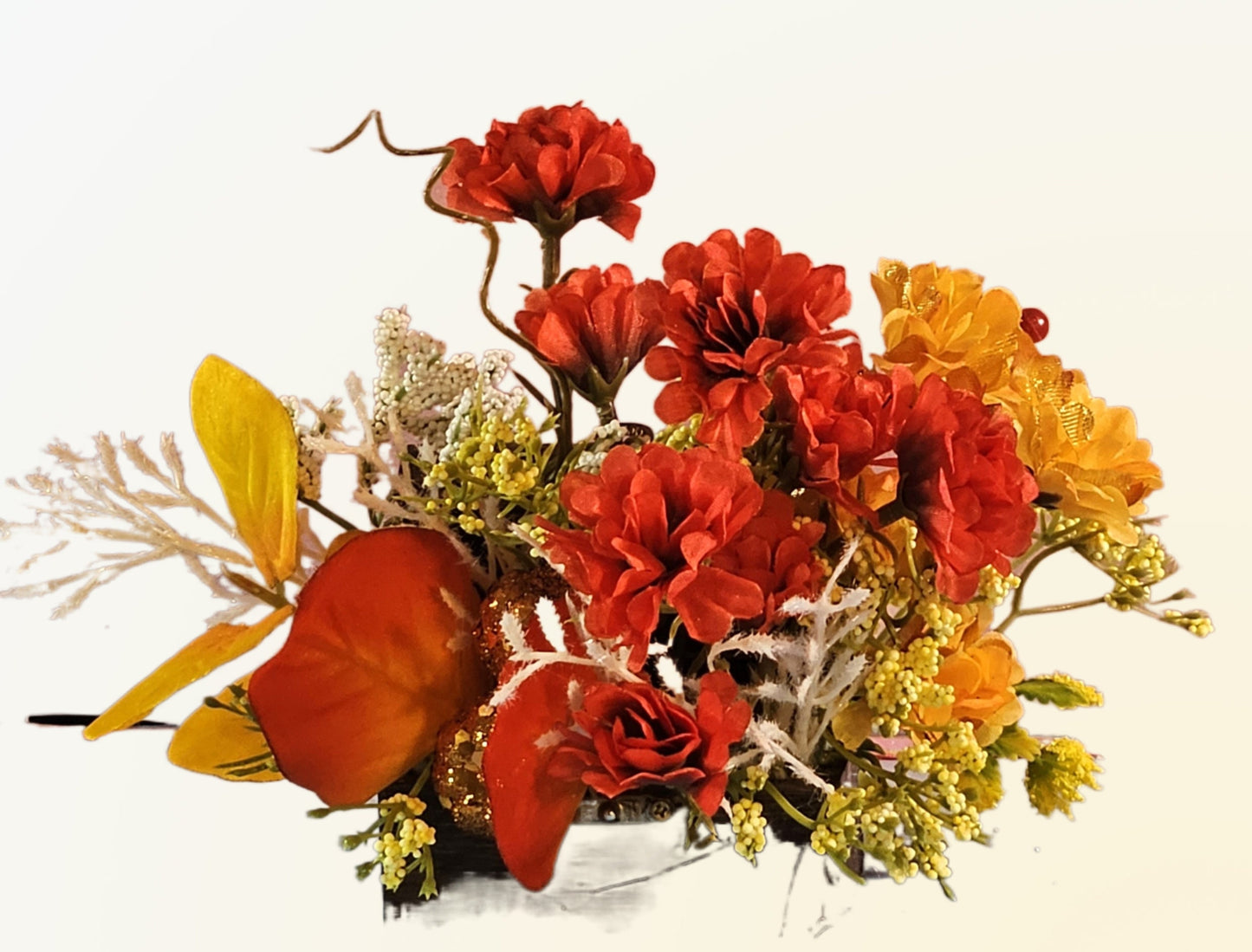 Autumn Fall  Flower Arrangement in a Small Treasure Chest, Great Little Fall Gift