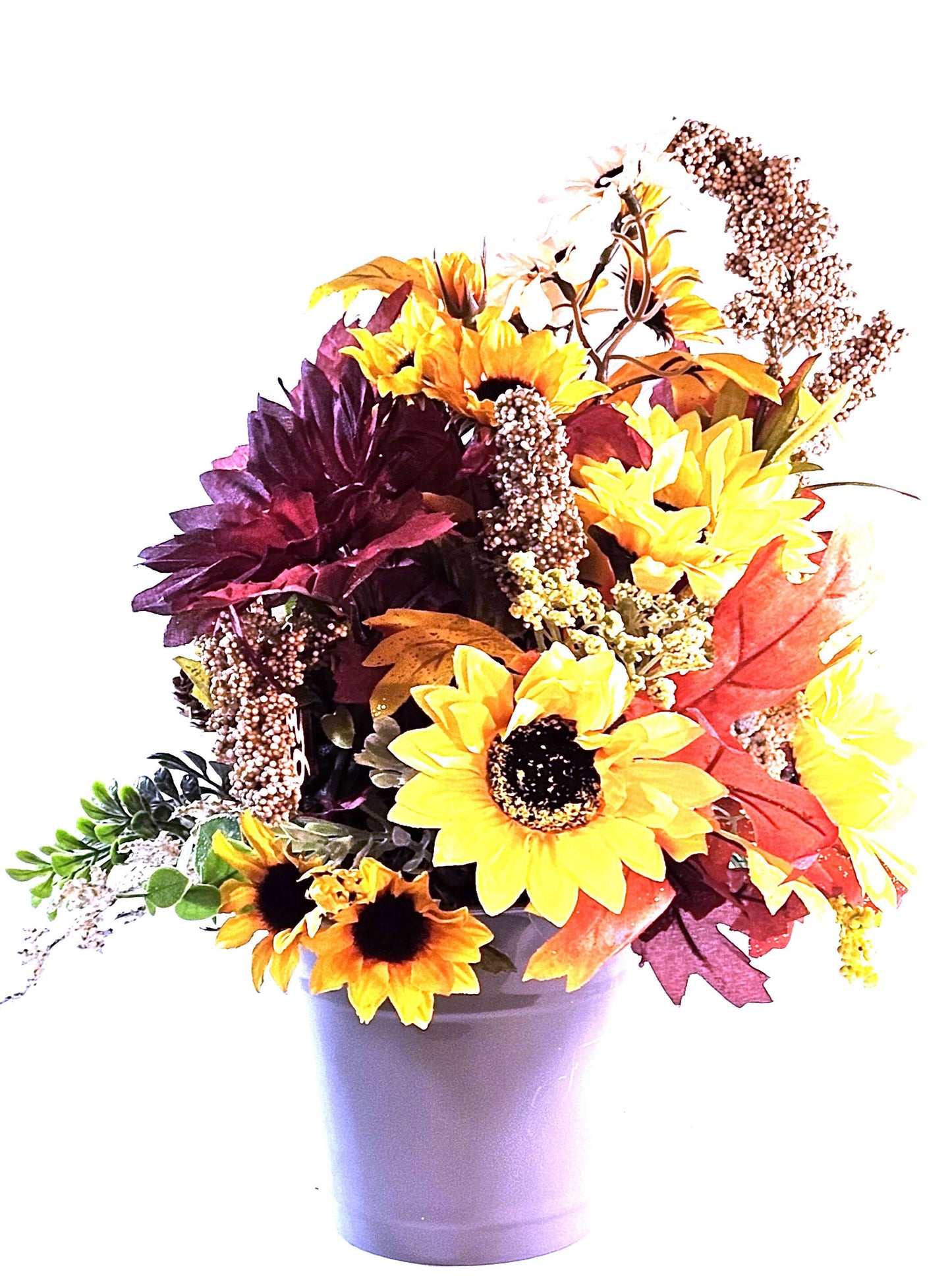 Fall Autumn Sunflower Floral Arrangement with Adorable Porcupine, Great  Fall Home or Office Decor, Great Gift For Nature Lover