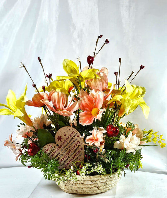 A Blossoming Bond: Mother/Daughter Gift, Flower Arrangement Gift for Her, Gift for Mom, Gift for Daughter