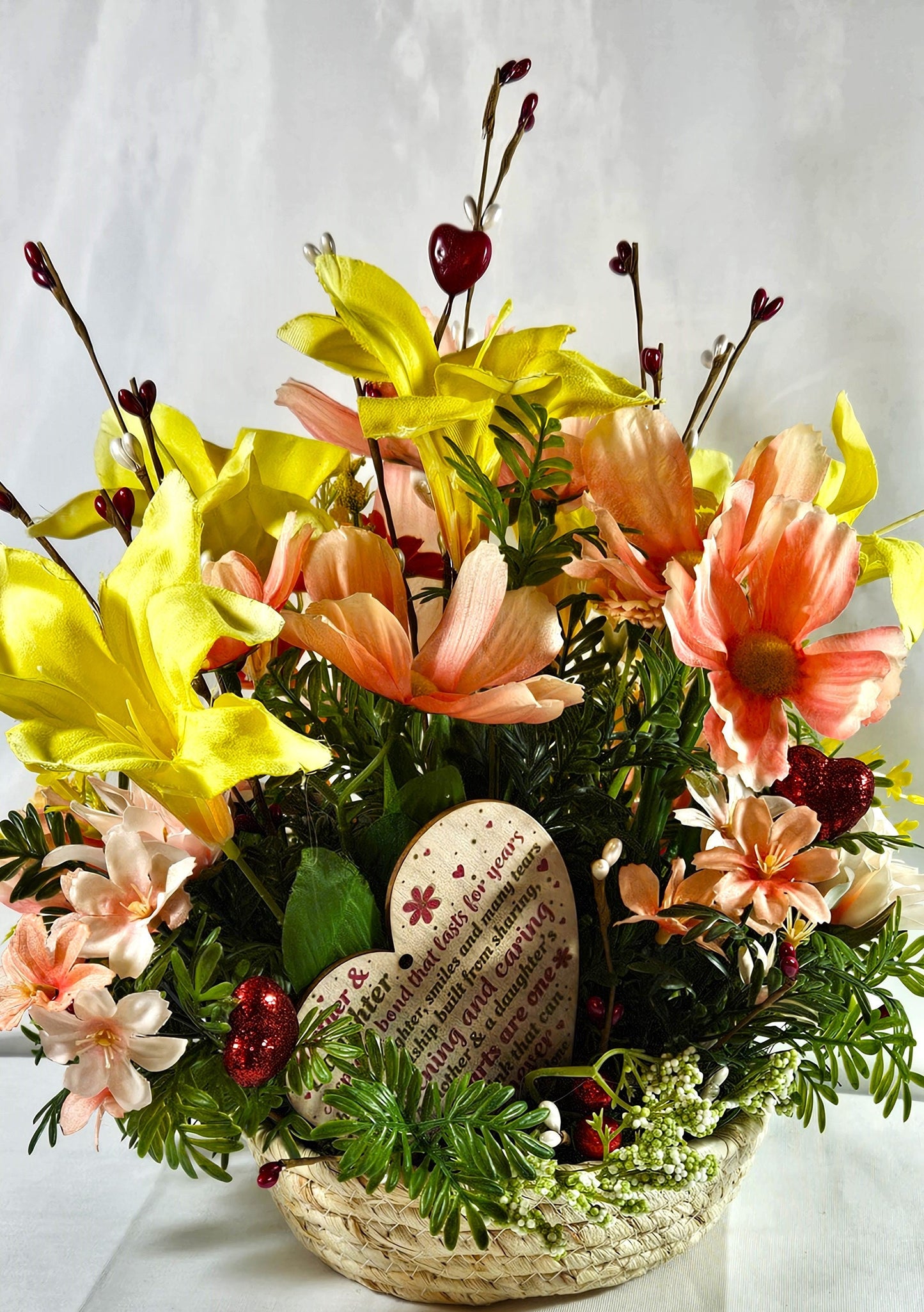 A Blossoming Bond: Mother/Daughter Gift, Flower Arrangement Gift for Her, Gift for Mom, Gift for Daughter