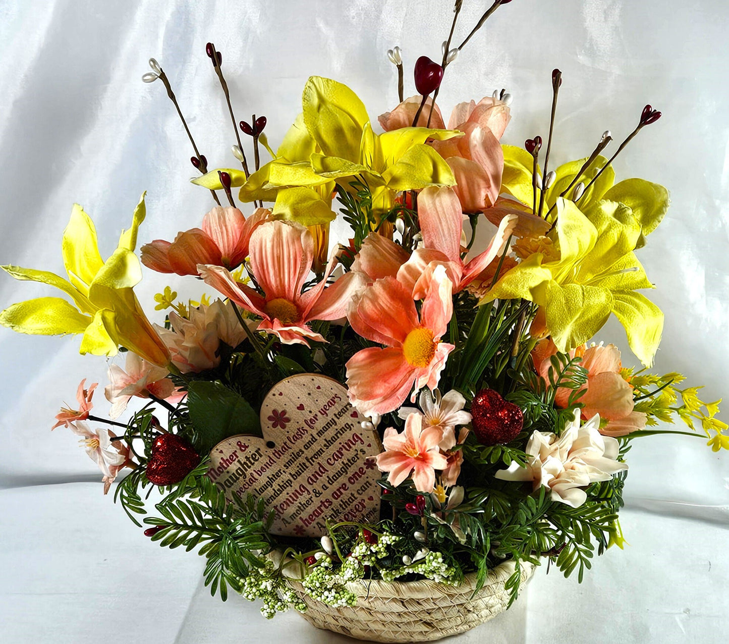 A Blossoming Bond: Mother/Daughter Gift, Flower Arrangement Gift for Her, Gift for Mom, Gift for Daughter