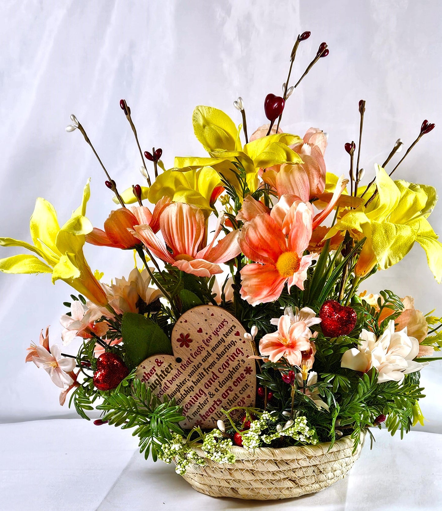 A Blossoming Bond: Mother/Daughter Gift, Flower Arrangement Gift for Her, Gift for Mom, Gift for Daughter