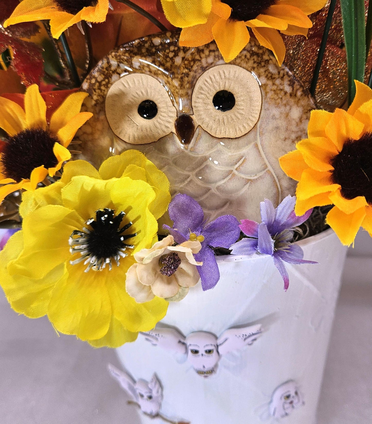 Gnome Lover/Owl Lover Autumn/Fall Gift Ideas/Flower CenterPieces/Bees/Lady Bugs/Owls and Gnomes/Celebrate/Decorate/Gifting Ideas/2 Options